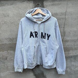 90’s US Army Reverse Weave Zip Up Hoodie